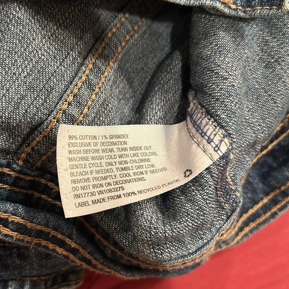 Cherokee Girls L(10-12). Denim Jean Jacket with Gold Sequin Yokes. - Picture 5 of 5